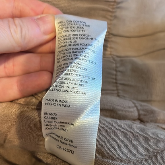 NWT FREE PEOPLE gwynnie quilted crop jacket in champagne diamonds size large - Picture 14 of 15